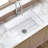 27" L Drop-In Single Bowl Fireclay Kitchen Sink with Sink Grid & Basket Strainer
