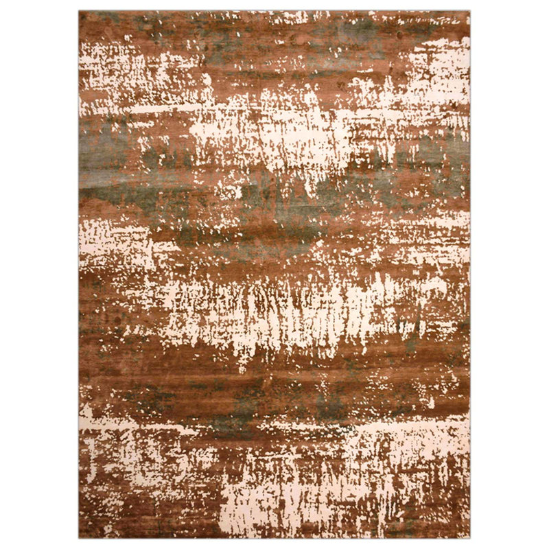 Hand Knotted Area Rug in Ivory