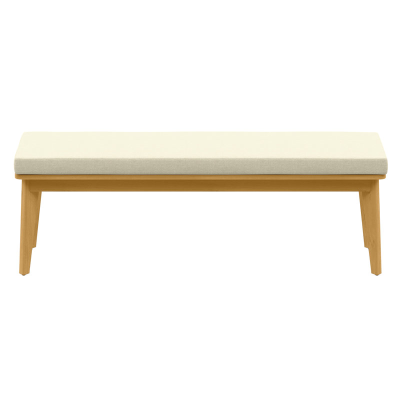 Banc de salle à manger en bois massif avec coussin Itzabelle