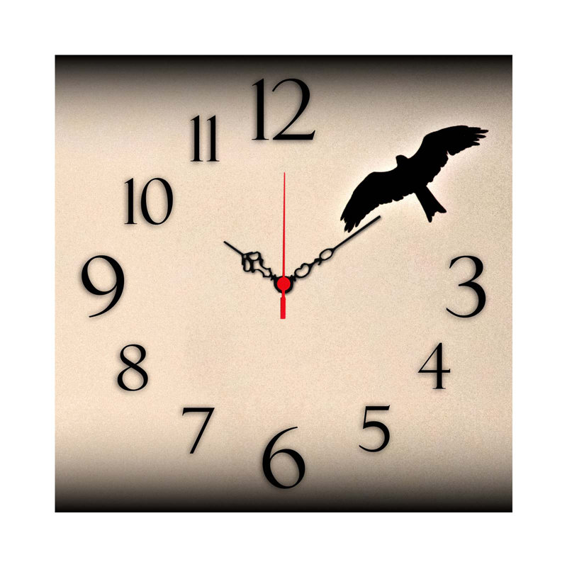 Horloge murale élégante 15,7 po x 15,7 po | 100% panneau de fibres à densité moyenne, épaisseur: 0,2 pouce | Décoration élégante pour le salon, la chambre à coucher et le bureau | Design moderne avec une esthétique minimaliste