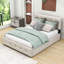 Markeon Queen Size 2 Drawers Upholstered Platform Bed with Twin XL Size Trundle-544026309