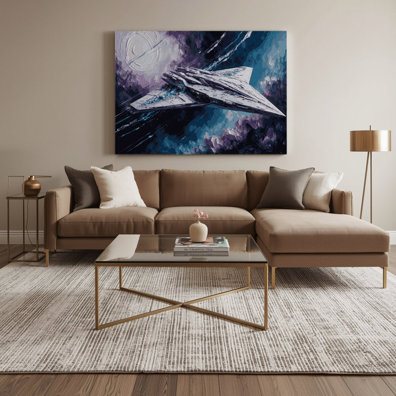 Art mural sur toile Space Futuristic, H 11 po x l 14 po