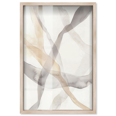 Art mural bohème délicat «IV Shadowbox» par Art Remedy, cadre blond, 21 x 31