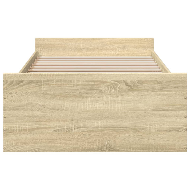 Peltz Bed, European Single (90 x 200cm), Sonoma Oak