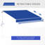 Outsunny 8' X 7' Patio Retractable Awning-1091841339