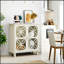 Buffet rétro moderne avec portes en verre trempé, rangement spacieux et conception autoportante polyvalente pour une décoration intérieure élégante