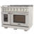 KUCHT Professional 48 in. 6.7 cu. ft. Propane Gas Range Two Ovens - One Convection - in Stainless Steel with True Simmer Burners-97805577-97805572