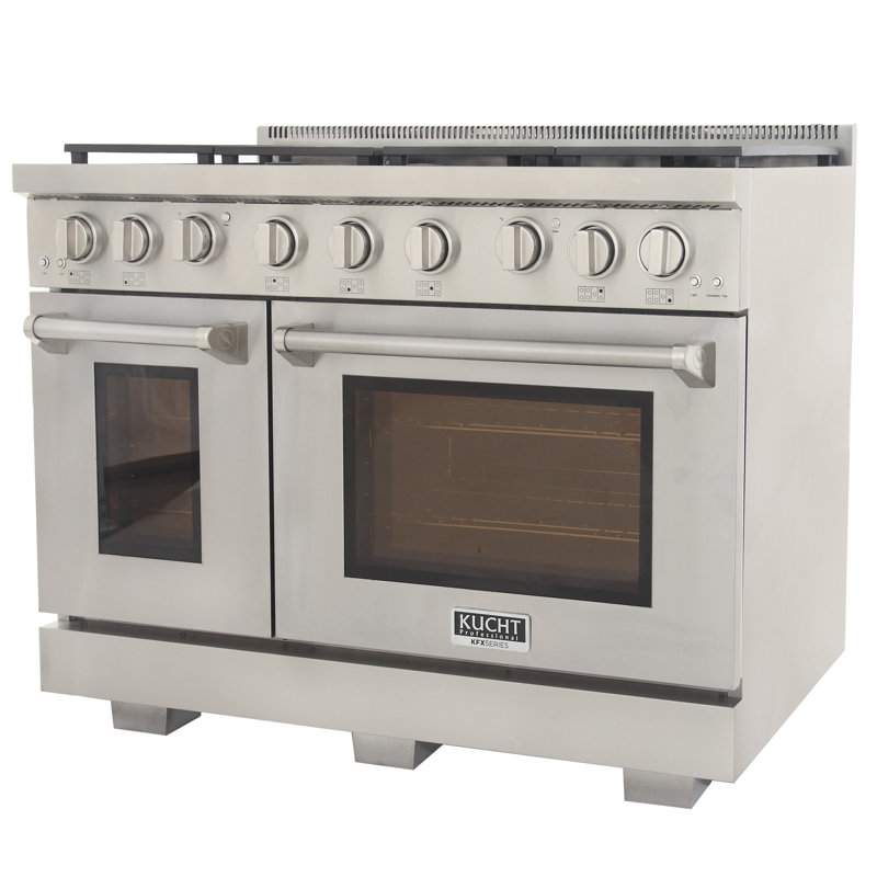 48" Stainless Steel Free-Standing Range with Griddle and Convection