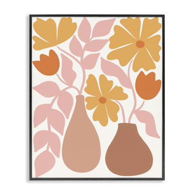 «Funky Flower Vases», art de la giclée encadrée par Taylor Shannon Designs