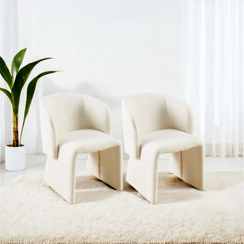 Modern Accent Chair Single Sofa Chair, White