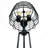 26"H BLACK INDUSTRIAL WIRE CAGE TABLE LAMP W/ EDISON BULB