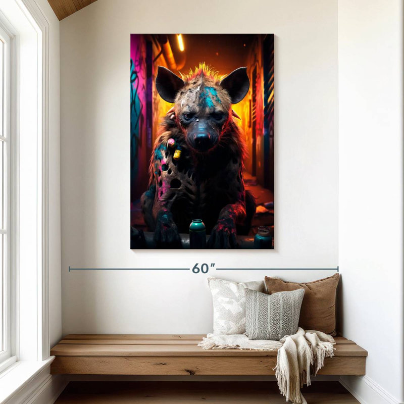 Brampt Graffiti Hyena, 48" H x 32" W
