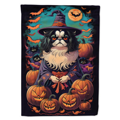 Drapeau japonais de la maison d'Halloween Chin Witchy