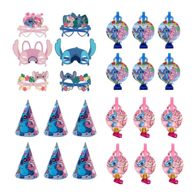36 pièces décoratives pour fête d'anniversaire Stitch