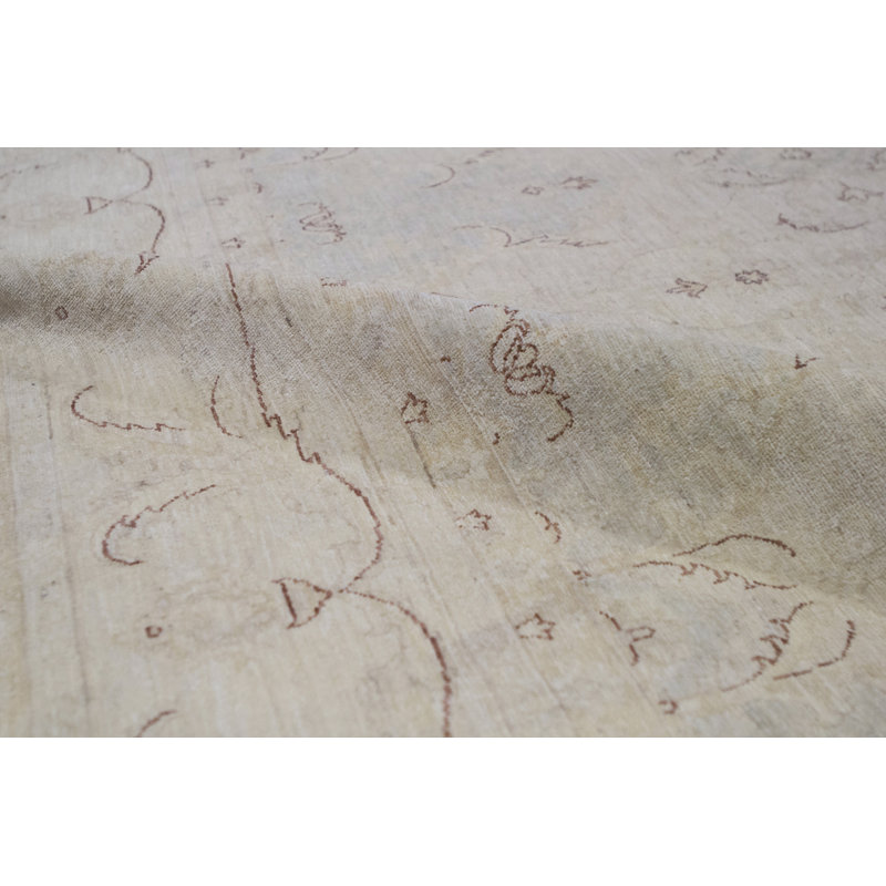 Ziegler Hand-Knotted High-Quality Gray and Ivory Area Rug
