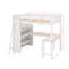 Lit mezzanine double avec bureau et tablette-227815167