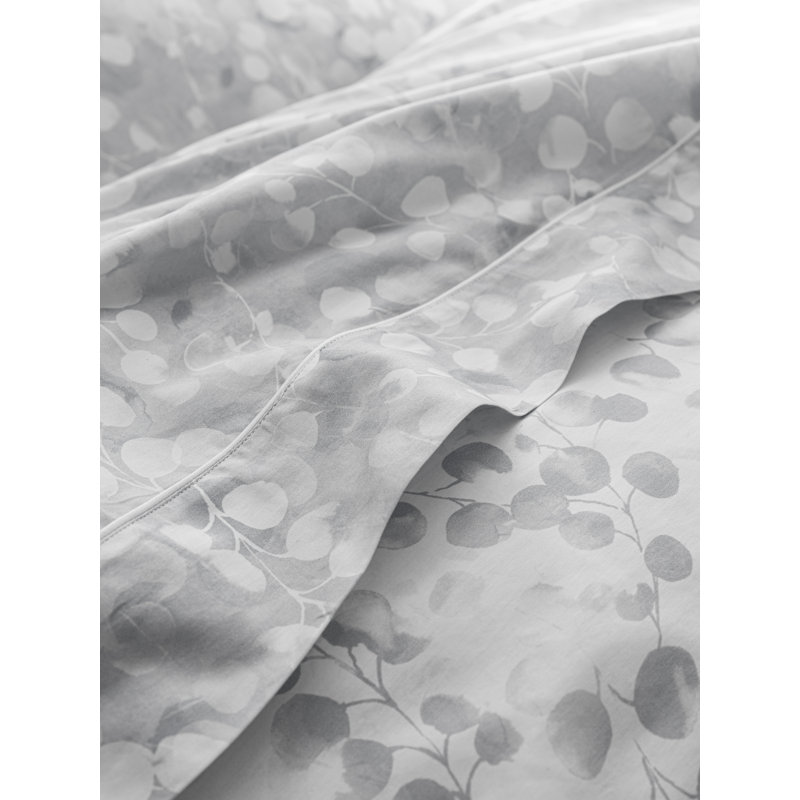 Rosée Gris Sateen Flat Sheet, Queen Flat Sheet