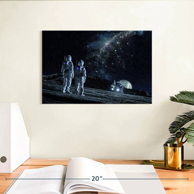 Oberle Lunar Base Astronauts, 8" H x 12" W