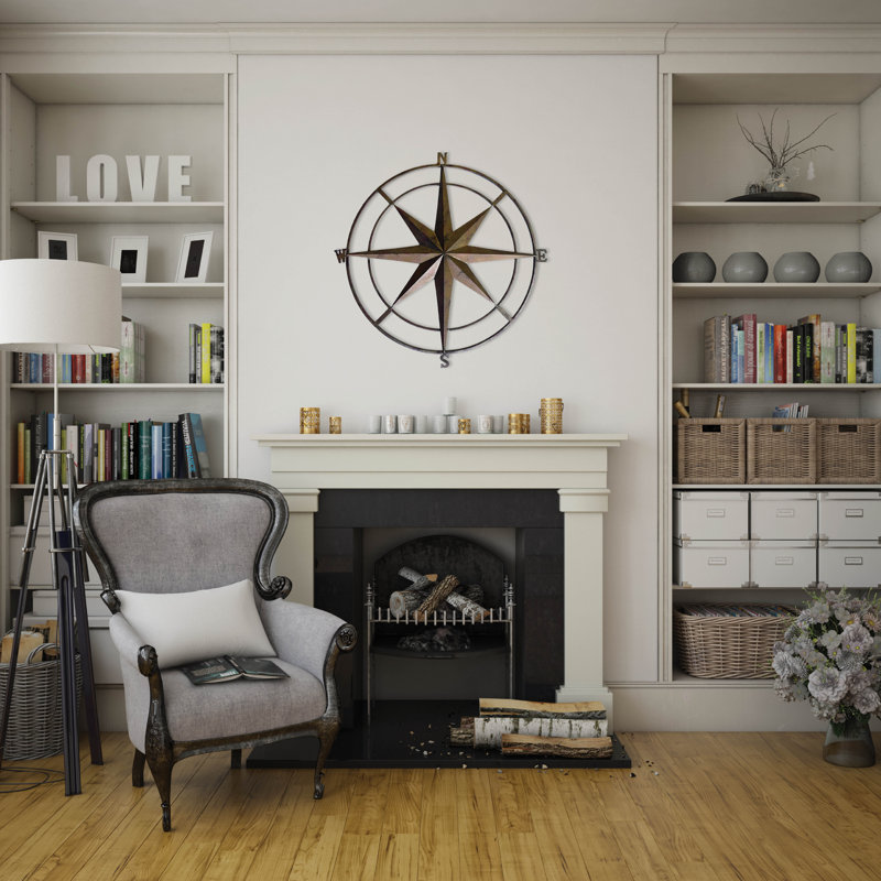 Farmhouse Abstract Wall Decor on Metal, Bronze