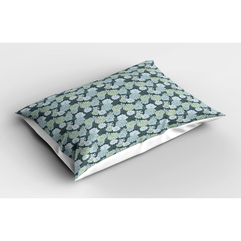 Gray Polyester Microfiber Piece Sham, Twin