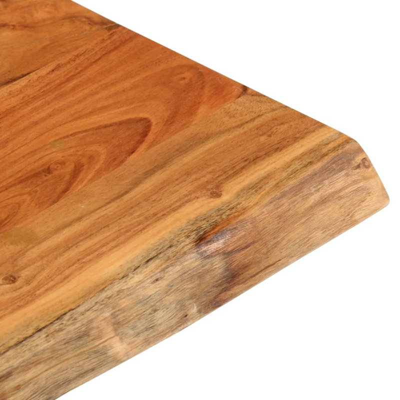  Plateau de table en bois d'acacia massif naturel 23,6 x 23,6 po