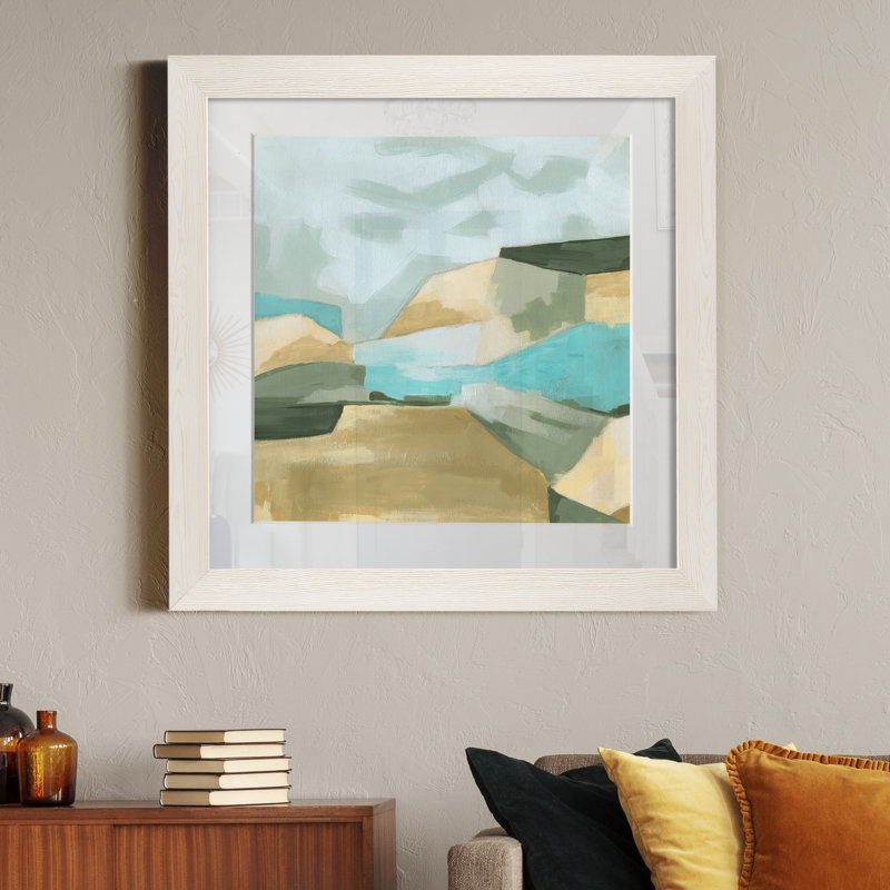 Optical Fields II-impression sur papier, H 17 po x l 17 po x P 1,5 po, Cadre blanc