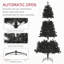 Arbre de Noël artificiel de 9 pi de hauteur, arbre de Noël non éclairé avec 2132 pointes de branches, ouverture automatique, base en acier, décoration des Fêtes pour le bureau personnel-1053914439