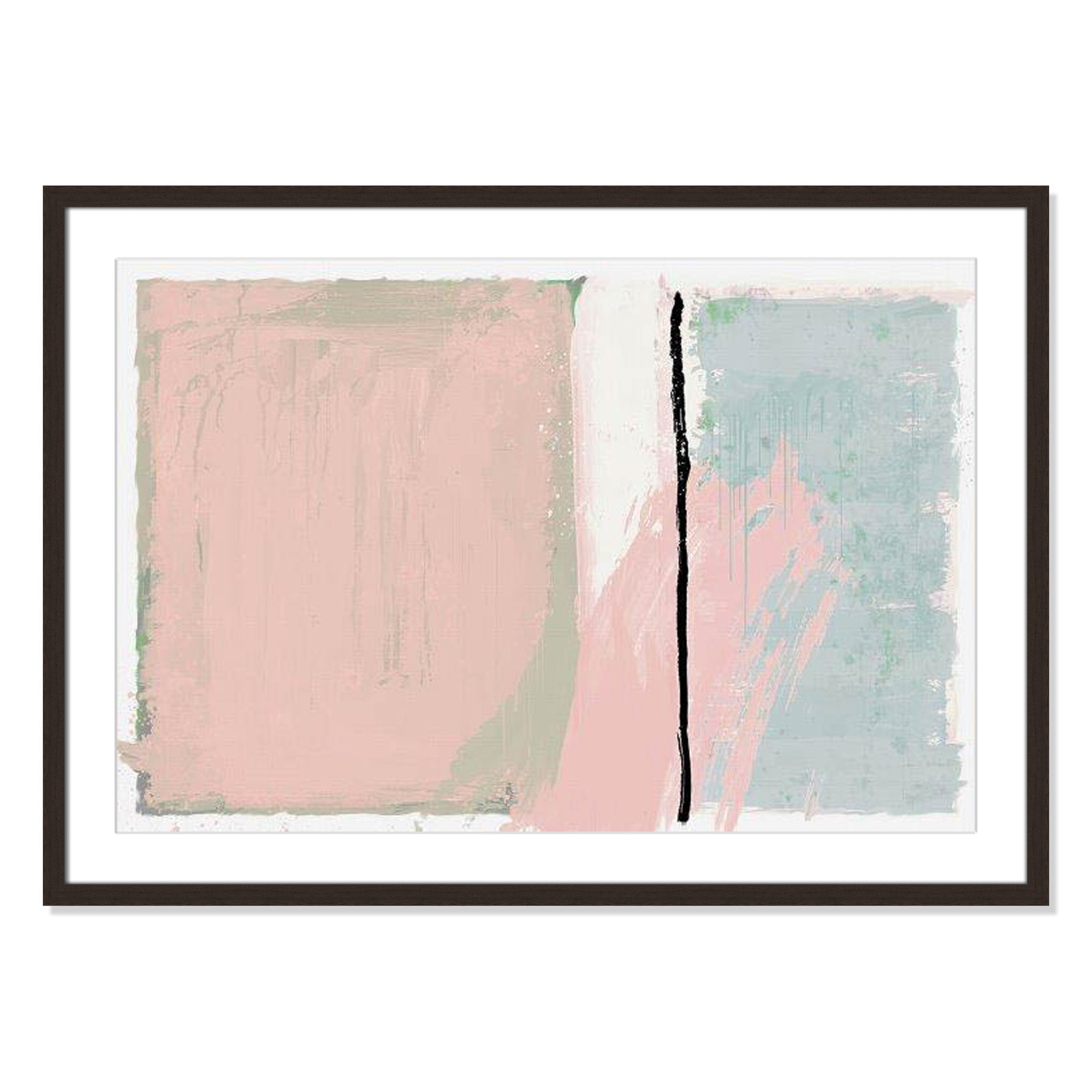 Pastel Opulance by Casa Fine Arts, White, 25.5" H x 35.5" W x 1.25" D, Walnut Box Picture Framed