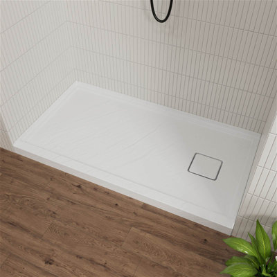 60" W X 32" D Arcylic & Arma Stone Shower Base, Textured No-slip Design, With Matched Drain Cover (drain Assembly Not Included)