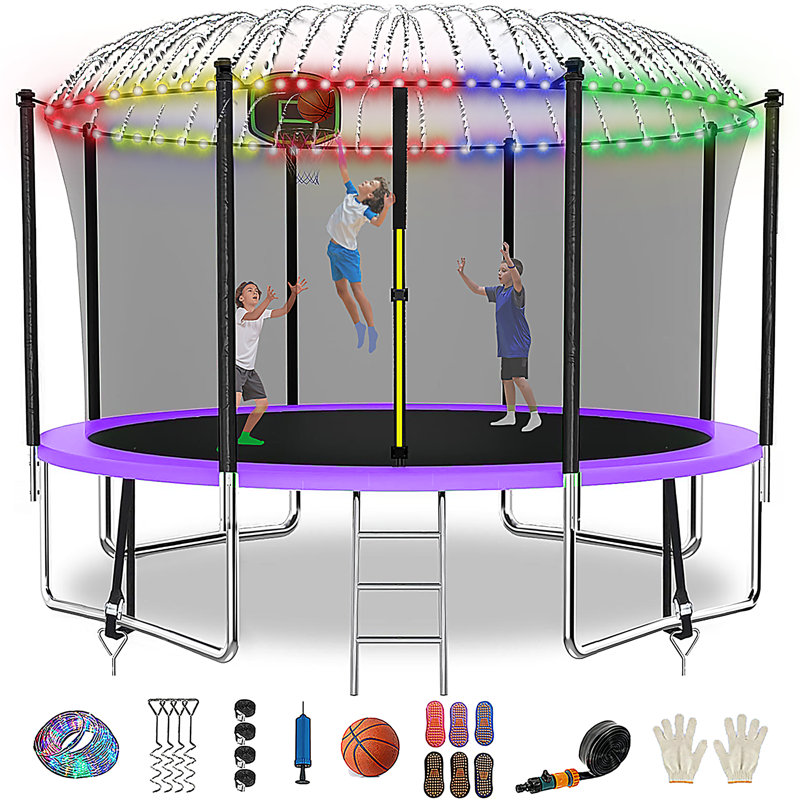 Trampoline de jardin rond de 12 pi avec enceinte de sécurité Trampoline Series