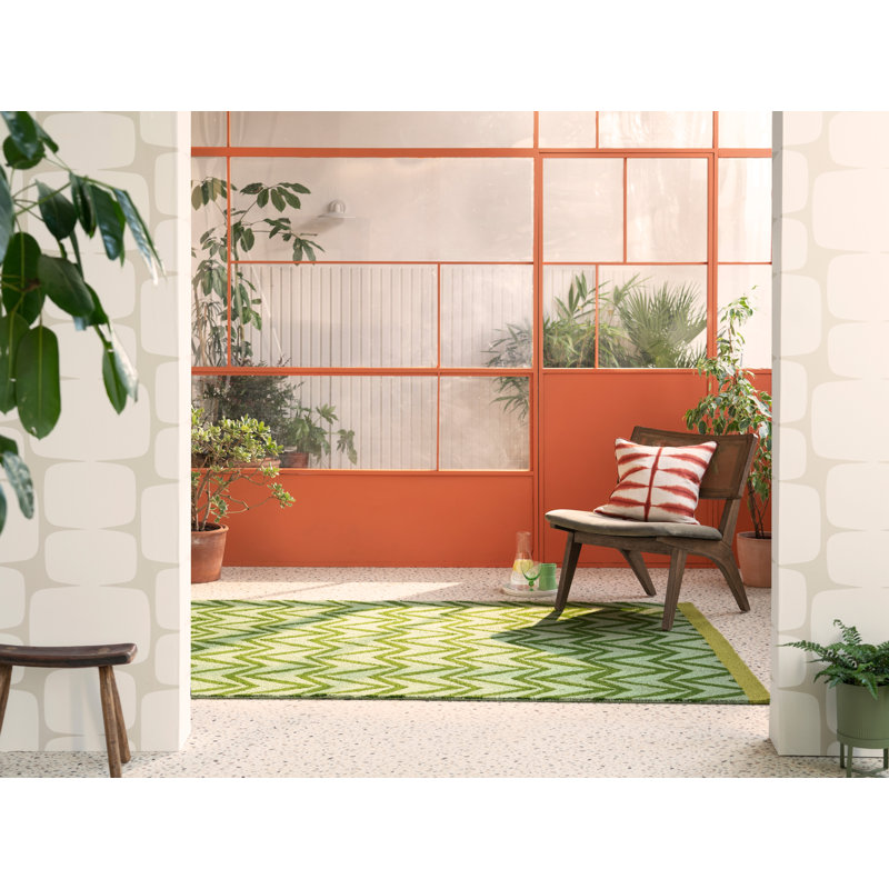 Dhurrie Handmade Geometric Area Rug, Rectangle 5'3" x 7'7"