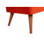 Pouf Tile Red, structure en bois de sapin massif, 16,1 po x 17,3 po x 16,1 po | 100% polyester, 32 mousses en mousse pour plus de confort | Facile à nettoyer, ajout élégant pour le salon et la chambre à coucher, conception de couleur unie moderne-630593888