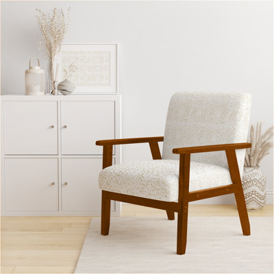 Chaise abstraite rembourrée - ivoire et crème
