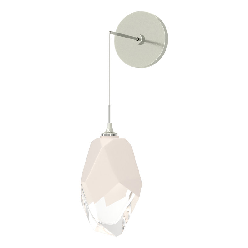 Chrysalis Steel Armed Sconce, White, 11.6" H x 6.1" W x 7.6" D, Sterling