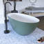 65" Freestanding Soaking Solid Surface Bathtub-101942668