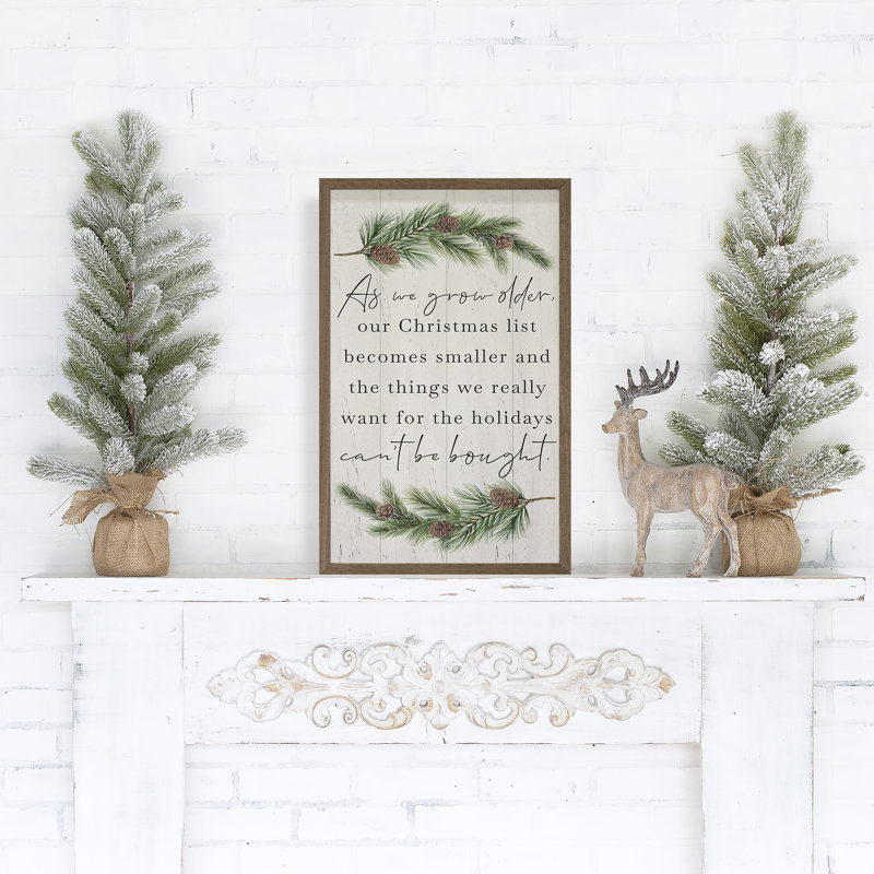 As We Grow Older Greenery Whitewash, H 24 po x l 16 po