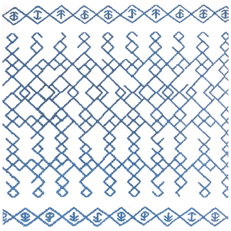 Burrell Cedar Brook Hand Loomed Cotton Geometric Rug