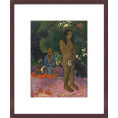 («Words of the Devil») par Paul Gauguin - Estampe numérique encadrée