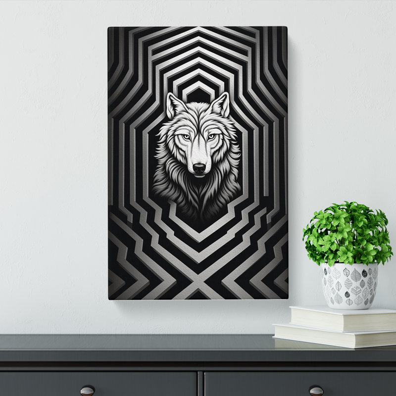 Wolf Op No.2 - Wrapped Canvas, 76cm H x 50cm W x 3cm D