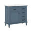 Meuble-lavabo 36 po avec lavabo en céramique lisse et tiroirs-120263392