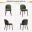 Chaises de salle à manger rembourrées avec dossier courbé et pieds en bois massif-132788774-132788775