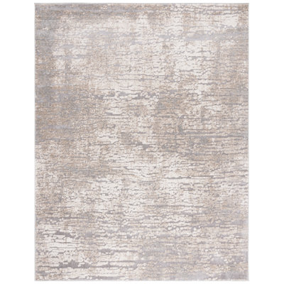Goble Abstract Taupe/Ivory Area Rug