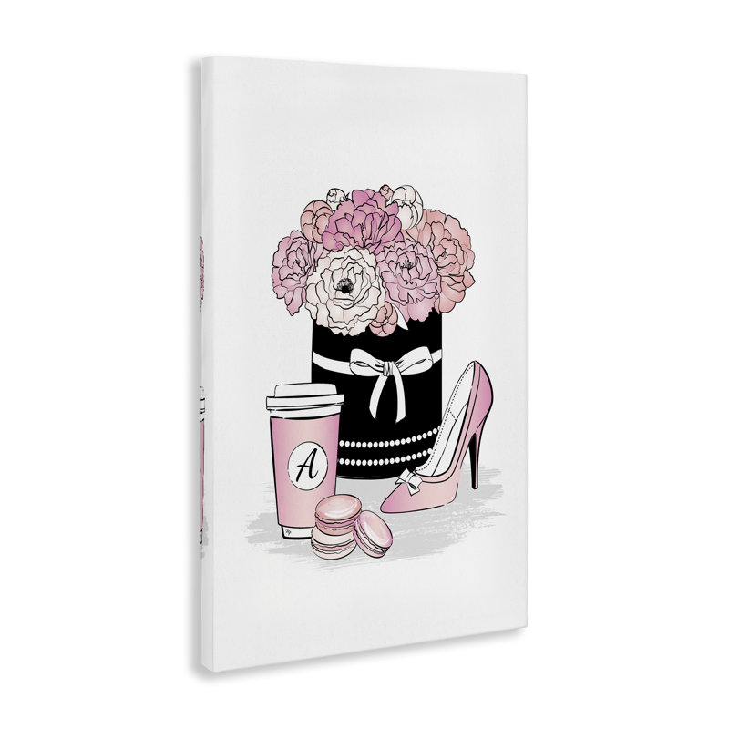 Art mural sur toile, accessoires de mode pastel par Martina Pavlova, H 24 po x l 16 po