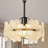 1 - Light Dimmable Single Pendant With 6 Glass Petal Shade-667874576