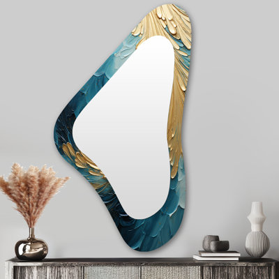 Miroir mural asymétrique moderne abstrait