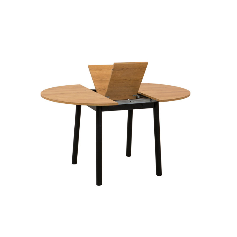 Table de salle à manger extensible D urgu, Beige, Noir