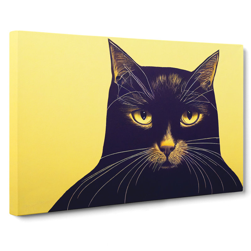 Groovy Cat - Wrapped Canvas, 35cm H x 50cm W x 3cm D