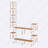 Hudson Wooden TV Stand With Asymmetrical Bookshelves, Open Design-110257251