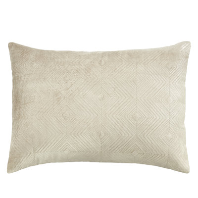 Ensemble de taies décoratives en coton Grand Velvet avec motif en losanges, finition douce