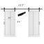 2 Piece Panelled Manufactured Wood Double Sliding Barn Doors with Installation Hardware Kit-73216115